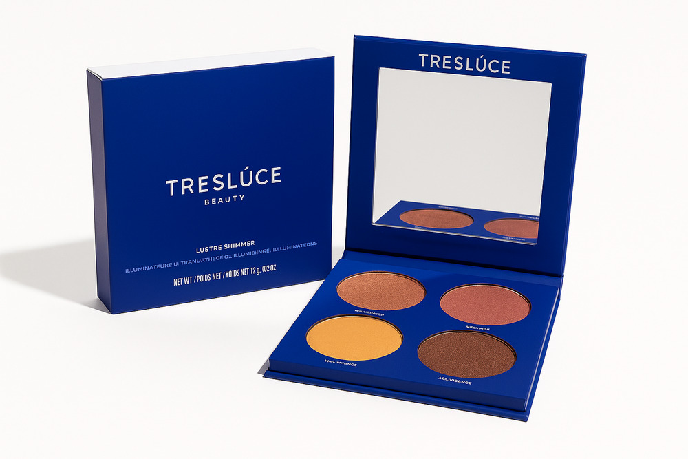 Tresluce Beauty Lucete Shimmer Highlighter Palette 16g/0.56oz NEW in Box